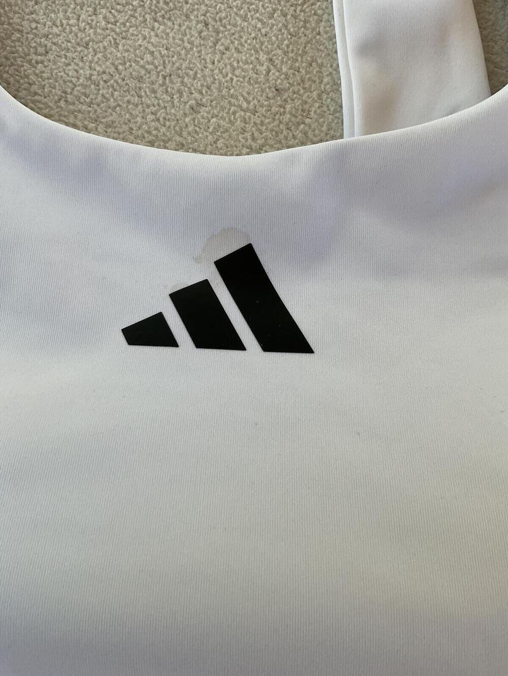 NWT Adidas Power Light Support Bra Tank Top - White (Size XL) - Picture 3 of 5